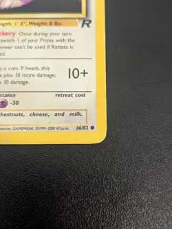 Pokemon TCG Rattata 66/82 1st Edition Team Rocket - Image 5