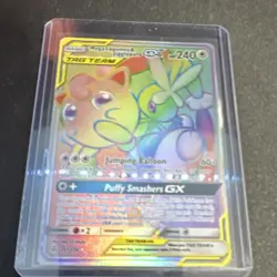 Pokemon Mega Lopunny & Jigglypuff GX 261/236 Rainbow Rare TAG TEAM Full Art Holo - Image 1