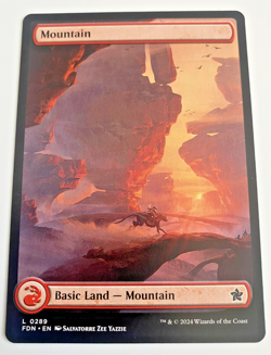 1x (289) Mountain - FULL ART Land MTG Foundations NM Magic Regular - Image 1