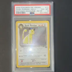 Pokemon Dark Persian Promo Holo Nintendo Magazine PSA 8 2000 English swirl 🍥 - Image 2