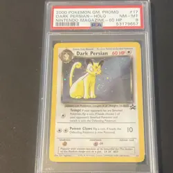 Pokemon Dark Persian Promo Holo Nintendo Magazine PSA 8 2000 English swirl 🍥 - Image 5