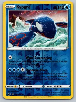 Kyogre 036/159 Holo Rare Crown Zenith Pokemon Reverse Holo Near Mint - Image 1