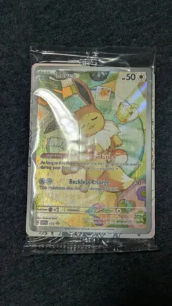LP Pokemon Prismatic Evolutions Eevee Promo 173 Illustration Holo Sealed - Image 1