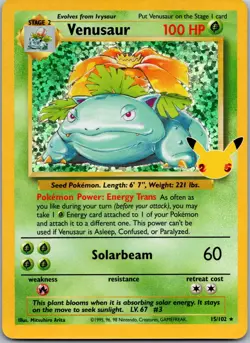 Venusaur 15/102 - Celebrations: Classic Collection Pokemon TCG NM - Image 1