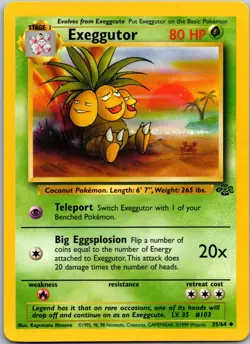 Exeggutor 35/64 - Jungle Pokemon TCG NM - Image 1
