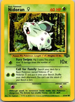 Nidoran F 57/64 - Jungle Pokemon TCG NM - Image 1