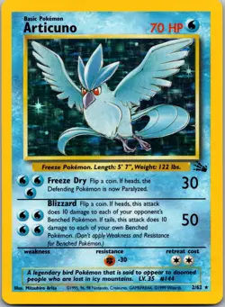 Articuno 02/62 - Fossil Pokemon TCG Unlimited Holo MP - Image 1