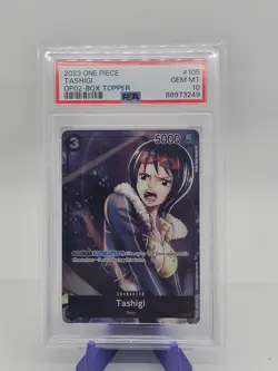 Tashigi PSA 10 Box Topper OP02-105 2023 Paramount War One Piece English - Image 1