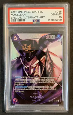 2023 One Piece OP04 Magellan Special Alternate Art English PSA 10 - Image 1