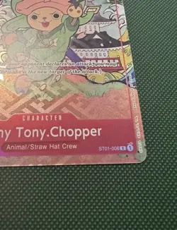 One Piece TCG English 1st Anniversary Tony Tony Chopper ST01-006 (damaged) - Image 3