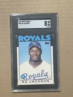 1986 Topps Traded Bo Jackson #50T SGC NM MINT Rookie Card - Image 1