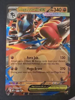 Pokemon Mega Lucario Ex Mega Evolutions 012 Black Star Promo Jumbo Card - Image 1