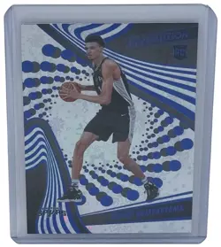 Victor Wembanyama 2023-24 Panini Revolution Winter Blue Rookie Card Spurs RC 104 - Image 2