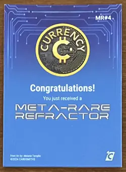 2024 Cardsmiths Currency Card Series 4 Meta Rare Refractor Satoshi Nakamoto MR#4 - Image 2