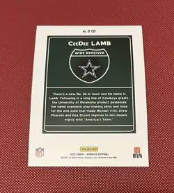CeeDee Lamb 2020 Panini Donruss Downtown Insert Cowboys #D-CD Football NFL - Image 2