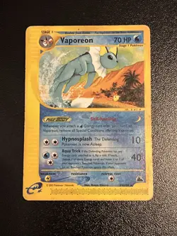 Pokemon TCG Vaporeon Skyridge 33/144 Regular Rare - Damaged - Image 1