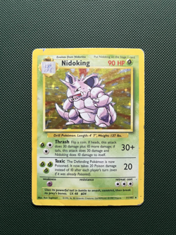 Pokemon TCG Nidoking 11/102 Base Set Holo Rare HP Condition #3 - Image 1