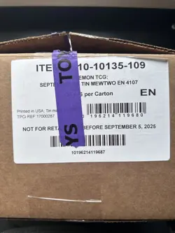 Pokemon TCG: 6x Team Rocket's Mewtwo Ex Tin - Brand New Sealed ✅ - Case UNSEALED - Image 2