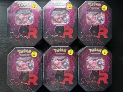 Pokemon TCG: 6x Team Rocket's Mewtwo Ex Tin - Brand New Sealed ✅ - Case UNSEALED - Image 4