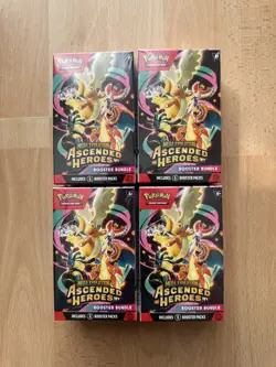 x4 Pokemon TCG: Mega Evolution-Ascended Heroes Booster Bundle (6 Packs) - Image 1