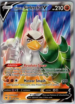 Galarian Sirfetch'd V (Full Art) 174/185 Vivid Voltage - Pokemon Card - NM - Image 1