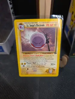 Pokemon Card Gym Challenge Lt. Surge's Electrode 52/132 WOTC NM! - Image 1