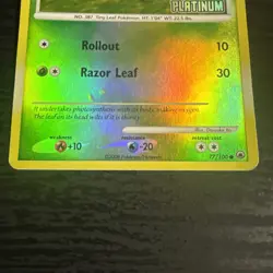 Turtwig 077/100 Platinum Stamped Promo Reverse Holo Vintage Pokemon Card - Image 2