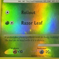 Turtwig 077/100 Platinum Stamped Promo Reverse Holo Vintage Pokemon Card - Image 3