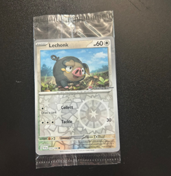 Pokemon Center Lechonk Promo Card 155/198 Reverse Holo Scarlet Violet Sealed - Image 1