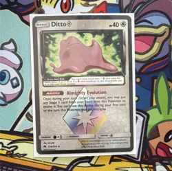 Ditto Prism Star 154/214 Sm-Lost Thunder Prism Rare Holo Basic Pokemon Card - Image 1