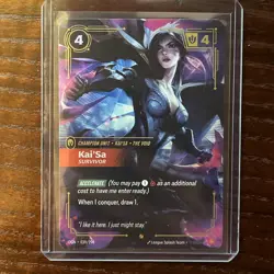 FOIL Riftbound Kai'sa Card Survivor 039/298 English Ver League of legends - Image 1