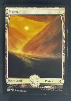 Plains (250) - Full Art #250 Battle for Zendikar BFZ Magic MTG - Image 1