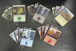 100 MTG Magic the Gathering Basic Land Lot - 20 each type - ORI Origins Set - LP - Image 1
