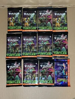 Magic The Gathering TMNT 11 Play Booster Packs + Collector Booster Sealed New - Image 1