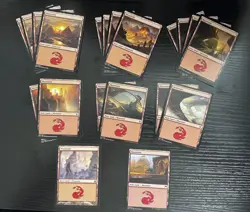 20 MTG Mountain Basic Land Lot - LP - Mixed Sets AKH KTK ORI Magic - Image 1