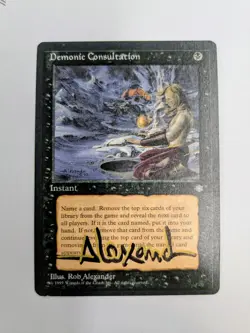 MTG ICE AGE Demonic Consultation SHADOW SIGNED BY ROB ALEXANDER - Image 1