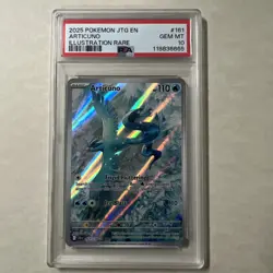 2025 ARTICUNO #161 POKEMON JOURNEY TOGETHER ILLUSTRATION RARE PSA 10 GEM MINT - Image 1