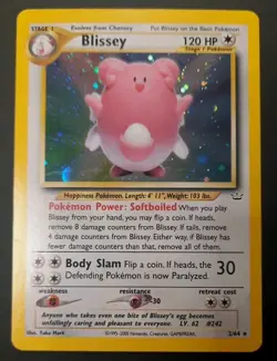 Blissey 2/64 Holo Rare Neo Revelation Pokemon TCG - NM- - Image 1