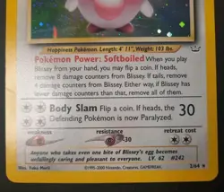 Blissey 2/64 Holo Rare Neo Revelation Pokemon TCG - NM- - Image 3