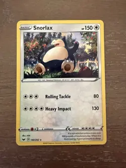 Pokemon TCG Snorlax 140/202 Rare NM Non Holo Sword & Shield - Image 1