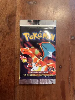 Pokemon Basis-Set Booster Pack 1. Edition Glurak Charizard Wizards Englisch 1999 - Image 1