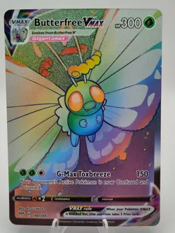Pokemon Butterfree VMAX Secret Rare Full Art Holo 190/189 Darkness Ablaze 300 HP - Image 1