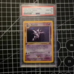 1999 POKEMON FOSSIL 1ST ED #6 HAUNTER HOLO PSA 10 - Image 1