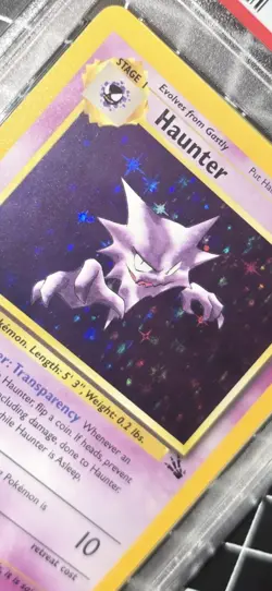 1999 POKEMON FOSSIL 1ST ED #6 HAUNTER HOLO PSA 10 - Image 3