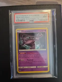 2019 Pokemon Sun & Moon Mewtwo- Holo Unb-csms-21KANTO 5-TN PSA 9 #75 - Image 1