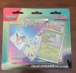 Pokemon Scarlet & Violet Prismatic Evolutions Sticker Box Leafeon Eevee - Image 1