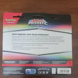 Pokemon Scarlet & Violet Prismatic Evolutions Sticker Box Leafeon Eevee - Image 2