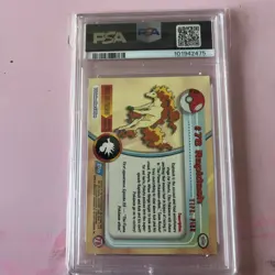 PSA 8- 2000 TOPPS POKEMON TV RAPIDASH FOIL - EX - MT - Image 2