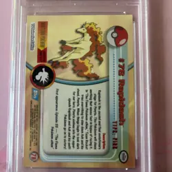 PSA 8- 2000 TOPPS POKEMON TV RAPIDASH FOIL - EX - MT - Image 3