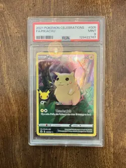 Pokemon TCG Celebrations Pikachu PSA 9 - Image 1
